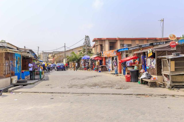 Street, roadside shops, Agungi, Lekki, Lagos